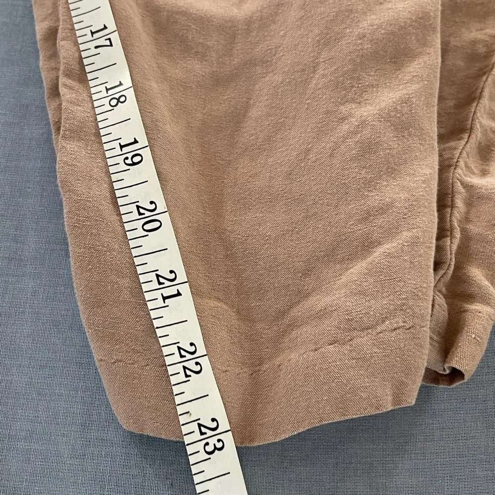 H&M Women’s Capri Linen Boho Blend Casual Pants in Light Brown size medium